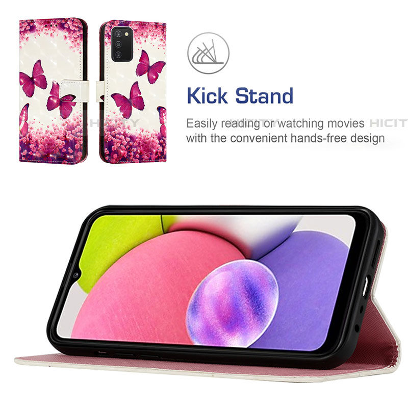 Handytasche Stand Schutzhülle Flip Leder Hülle Modisch Muster Y04B für Samsung Galaxy A03s