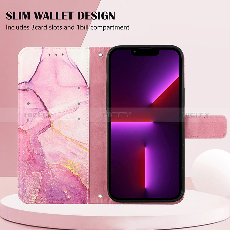 Handytasche Stand Schutzhülle Flip Leder Hülle Modisch Muster Y04B für Samsung Galaxy A12 groß