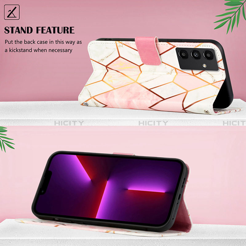 Handytasche Stand Schutzhülle Flip Leder Hülle Modisch Muster Y04B für Samsung Galaxy A13 5G groß