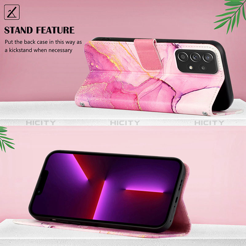 Handytasche Stand Schutzhülle Flip Leder Hülle Modisch Muster Y04B für Samsung Galaxy A23 5G groß