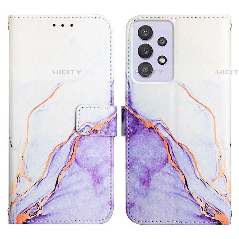 Handytasche Stand Schutzhülle Flip Leder Hülle Modisch Muster Y04B für Samsung Galaxy A52 5G Violett Plus