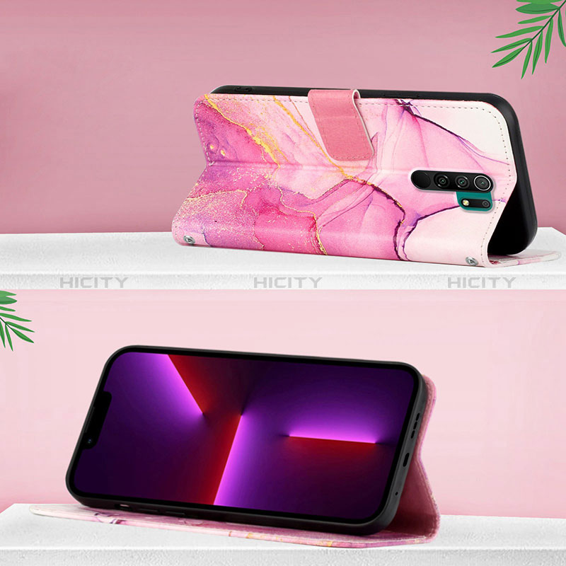 Handytasche Stand Schutzhülle Flip Leder Hülle Modisch Muster Y04B für Xiaomi Redmi 9 Prime India groß