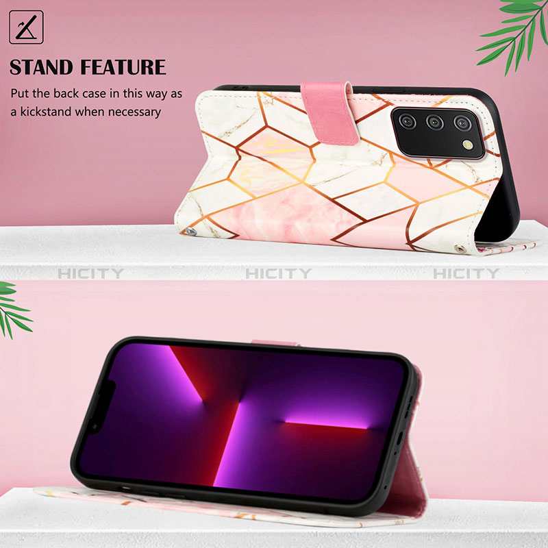 Handytasche Stand Schutzhülle Flip Leder Hülle Modisch Muster Y05B für Samsung Galaxy A02s groß