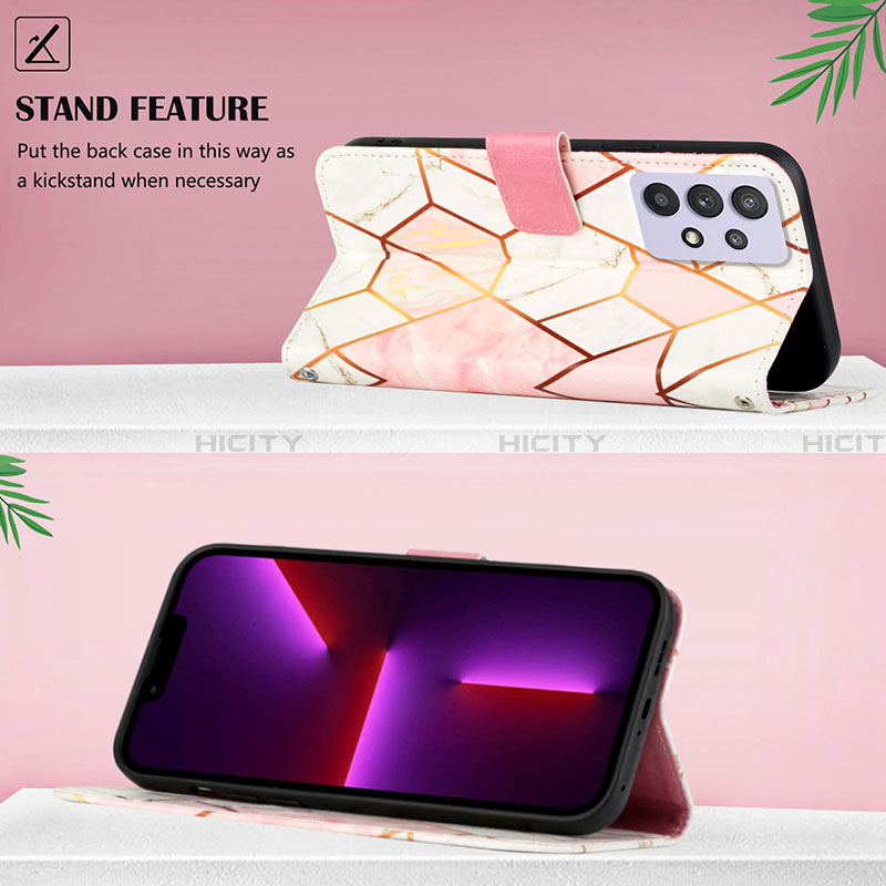 Handytasche Stand Schutzhülle Flip Leder Hülle Modisch Muster Y05B für Samsung Galaxy A32 4G groß