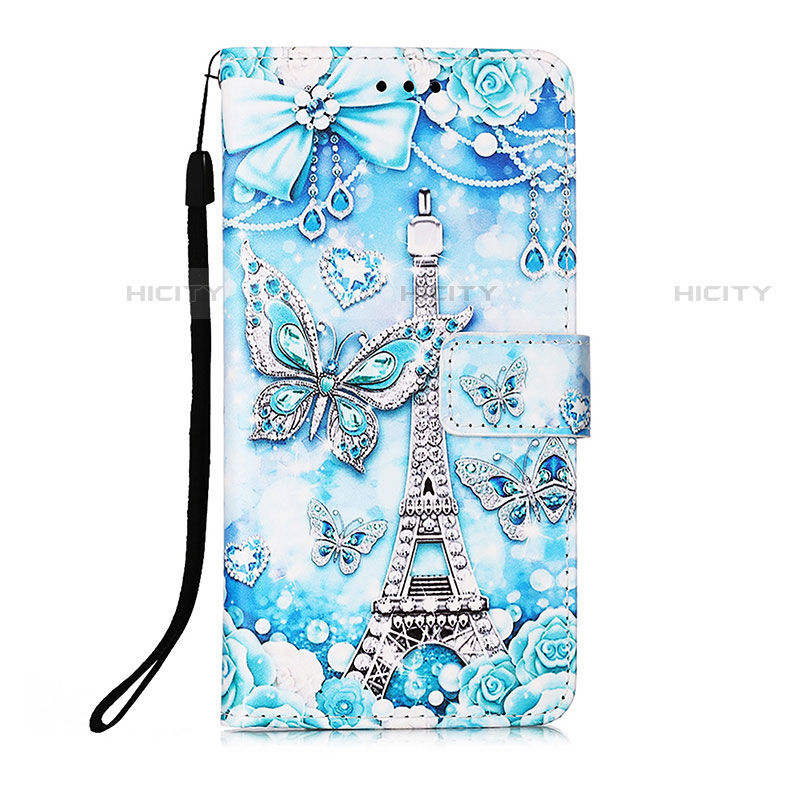 Handytasche Stand Schutzhülle Flip Leder Hülle Modisch Muster Y05B für Samsung Galaxy S21 5G Blau