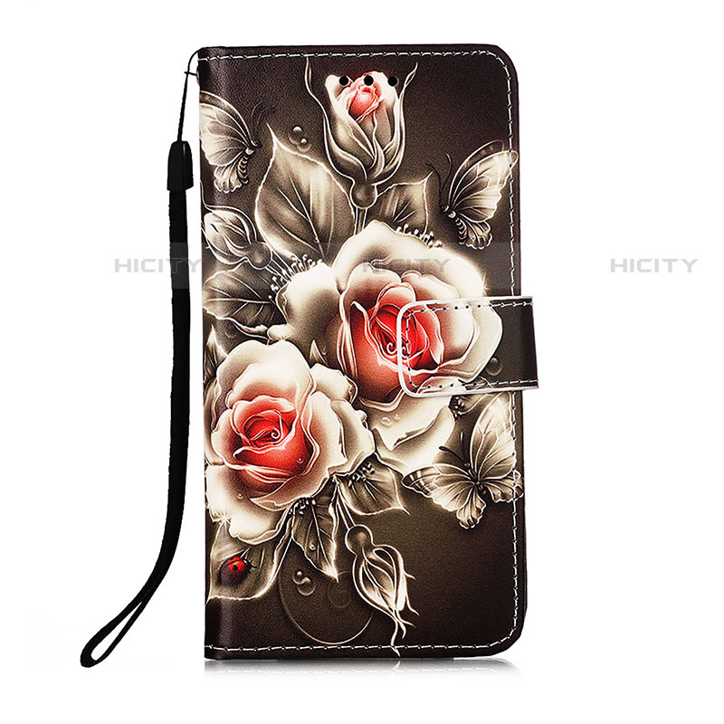 Handytasche Stand Schutzhülle Flip Leder Hülle Modisch Muster Y05B für Samsung Galaxy S21 Ultra 5G Schwarz