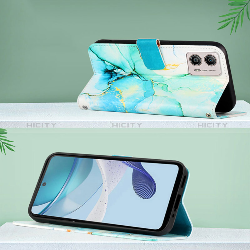 Handytasche Stand Schutzhülle Flip Leder Hülle Modisch Muster YB1 für Motorola Moto G53 5G