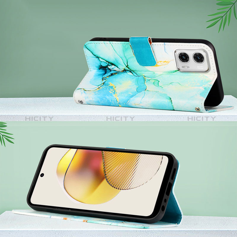 Handytasche Stand Schutzhülle Flip Leder Hülle Modisch Muster YB1 für Motorola Moto G73 5G