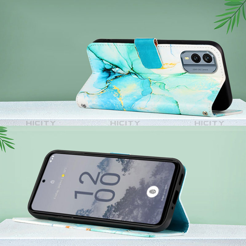 Handytasche Stand Schutzhülle Flip Leder Hülle Modisch Muster YB1 für Nokia X30 5G groß