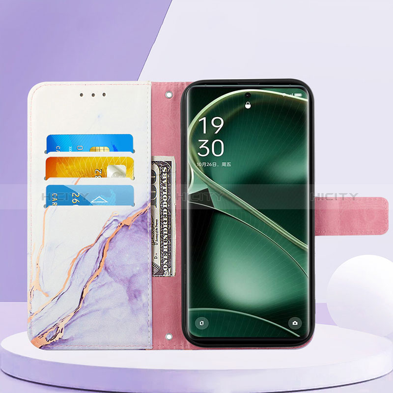 Handytasche Stand Schutzhülle Flip Leder Hülle Modisch Muster YB1 für Oppo Find X6 5G groß