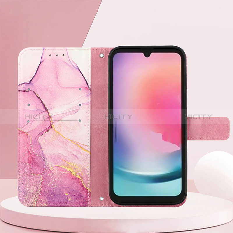 Handytasche Stand Schutzhülle Flip Leder Hülle Modisch Muster YB1 für Samsung Galaxy A24 4G