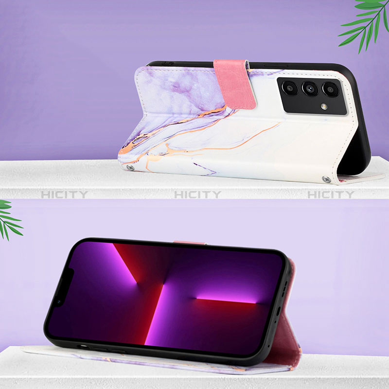 Handytasche Stand Schutzhülle Flip Leder Hülle Modisch Muster YB1 für Samsung Galaxy A34 5G groß