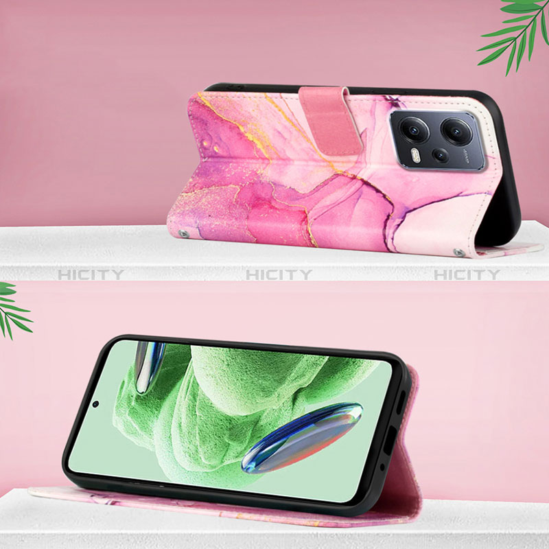 Handytasche Stand Schutzhülle Flip Leder Hülle Modisch Muster YB1 für Xiaomi Redmi Note 12 5G groß