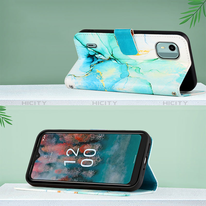 Handytasche Stand Schutzhülle Flip Leder Hülle Modisch Muster YB4 für Nokia C12 groß