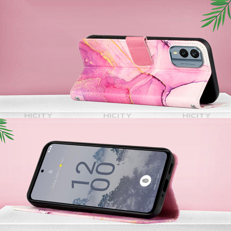 Handytasche Stand Schutzhülle Flip Leder Hülle Modisch Muster YB4 für Nokia X30 5G groß