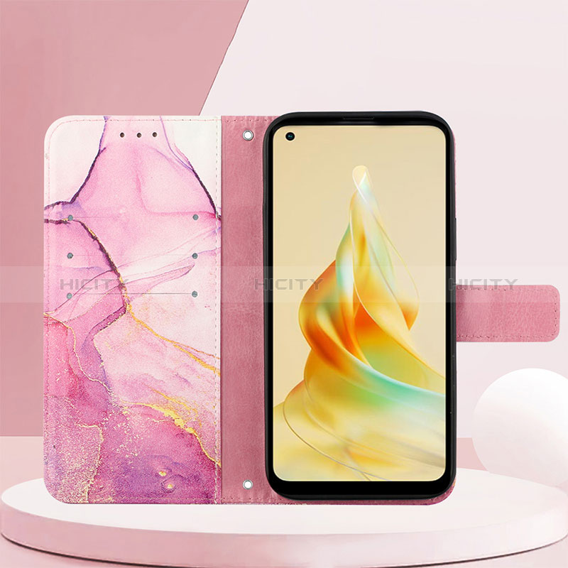 Handytasche Stand Schutzhülle Flip Leder Hülle Modisch Muster YB4 für Oppo Reno8 T 4G groß