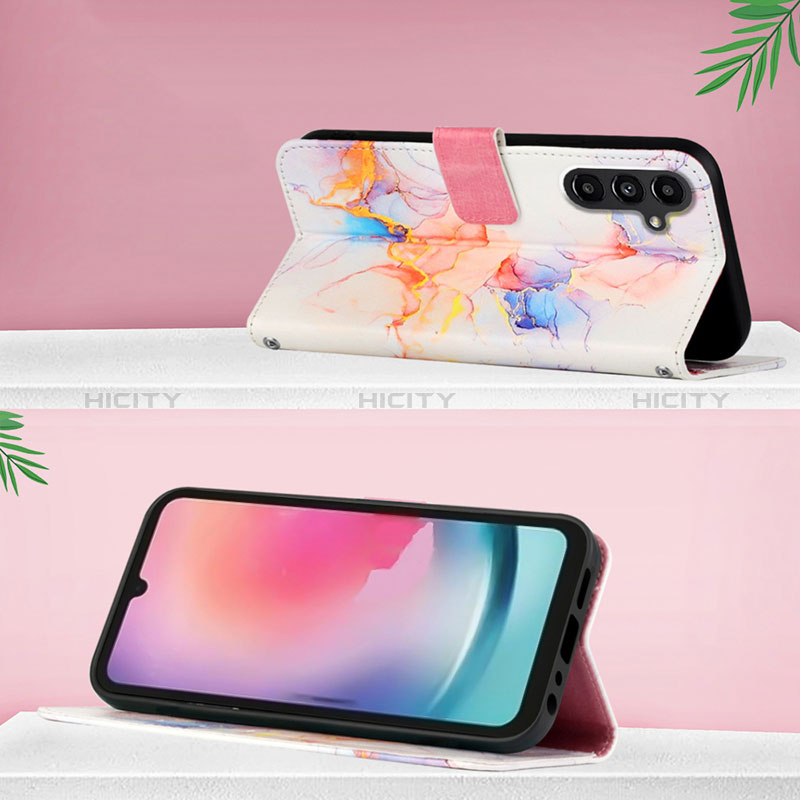 Handytasche Stand Schutzhülle Flip Leder Hülle Modisch Muster YB4 für Samsung Galaxy A24 4G