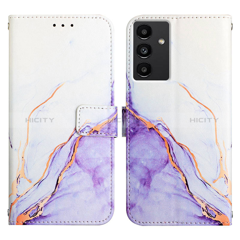 Handytasche Stand Schutzhülle Flip Leder Hülle Modisch Muster YB4 für Samsung Galaxy A34 5G Violett