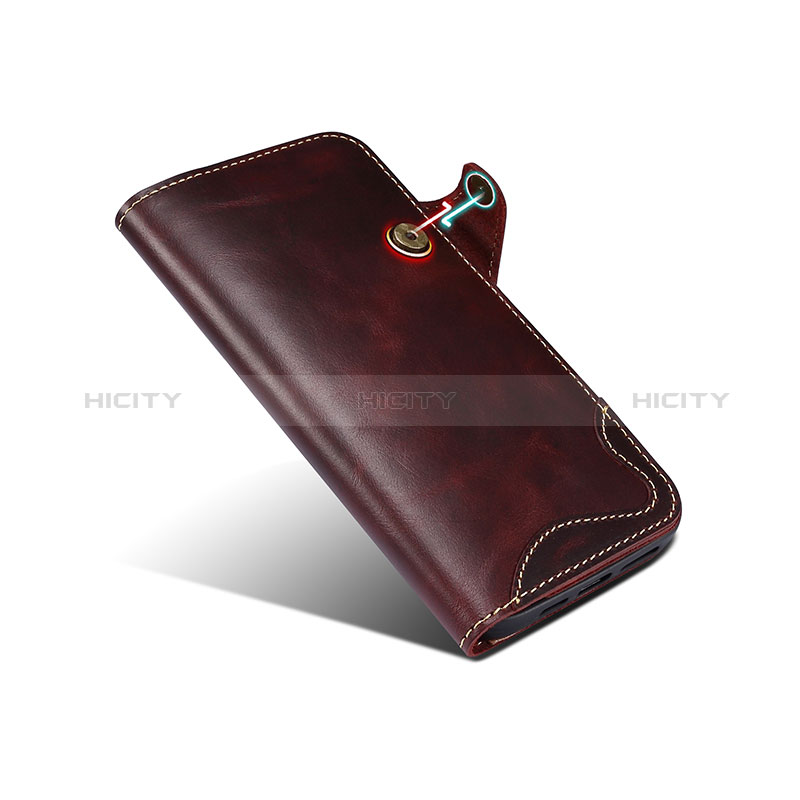 Handytasche Stand Schutzhülle Flip Leder Hülle MT5 für Apple iPhone 14 Pro Braun