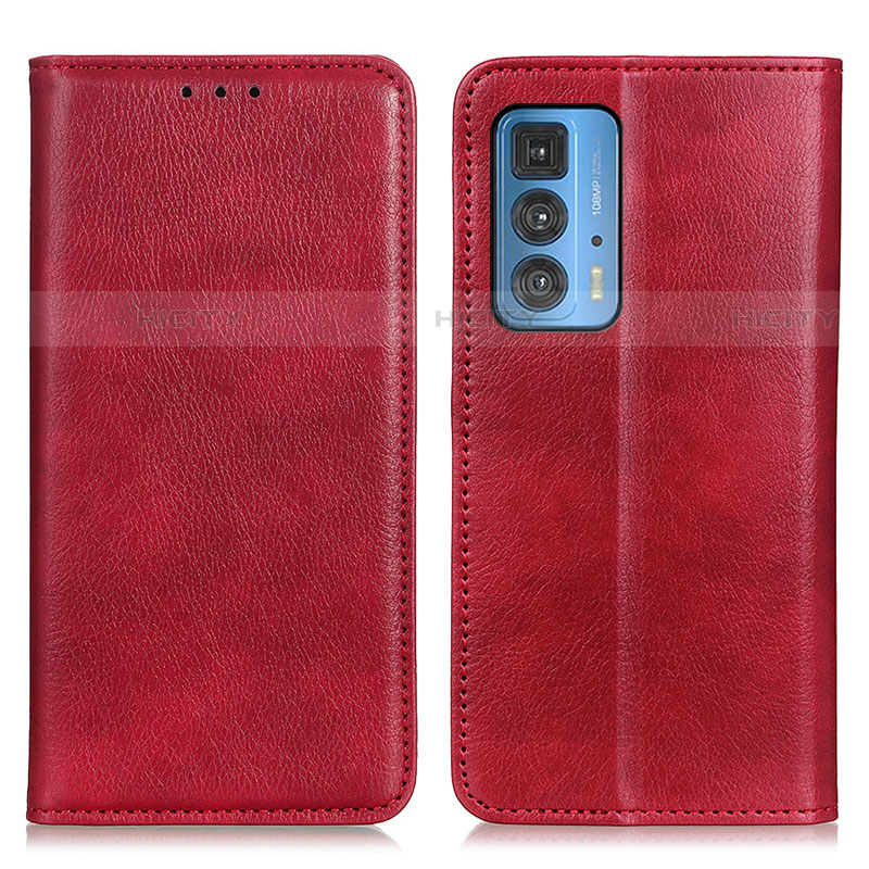 Handytasche Stand Schutzhülle Flip Leder Hülle N01P für Motorola Moto Edge 20 Pro 5G Rot