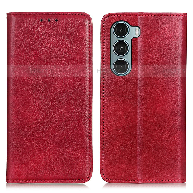 Handytasche Stand Schutzhülle Flip Leder Hülle N01P für Motorola Moto G200 5G Rot Plus