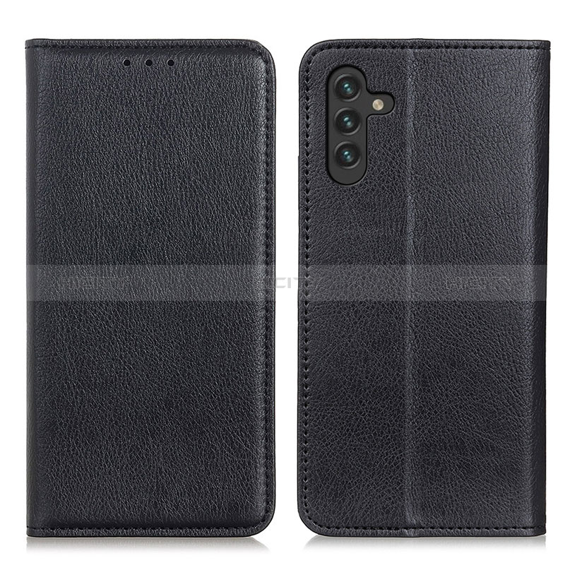 Handytasche Stand Schutzhülle Flip Leder Hülle N01P für Samsung Galaxy A04s Schwarz Plus