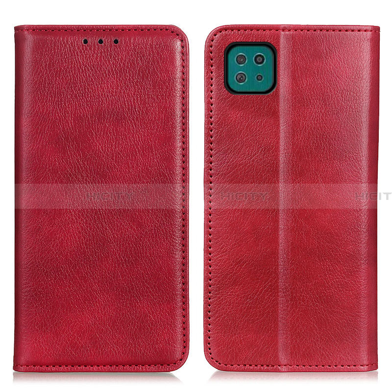 Handytasche Stand Schutzhülle Flip Leder Hülle N01P für Samsung Galaxy A22 5G Rot