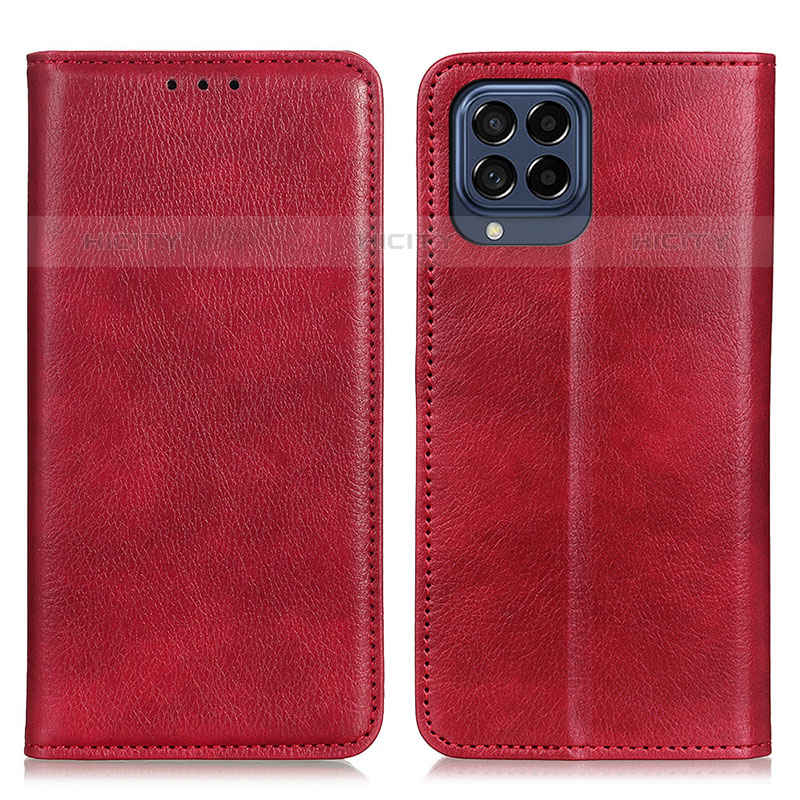 Handytasche Stand Schutzhülle Flip Leder Hülle N01P für Samsung Galaxy M53 5G Rot