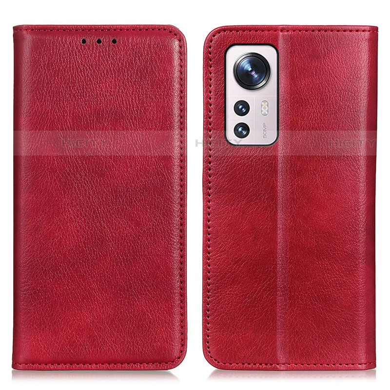 Handytasche Stand Schutzhülle Flip Leder Hülle N01P für Xiaomi Mi 12 Pro 5G Rot Plus