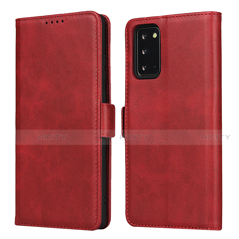 Handytasche Stand Schutzhülle Flip Leder Hülle N02 für Samsung Galaxy Note 20 5G Rot Plus