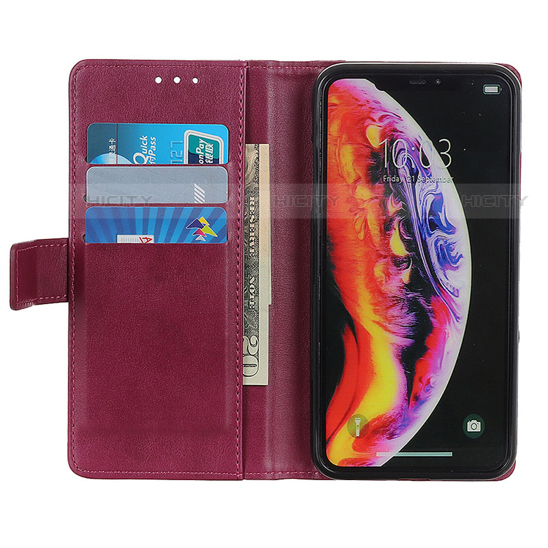 Handytasche Stand Schutzhülle Flip Leder Hülle N02P für Motorola Moto E20 groß