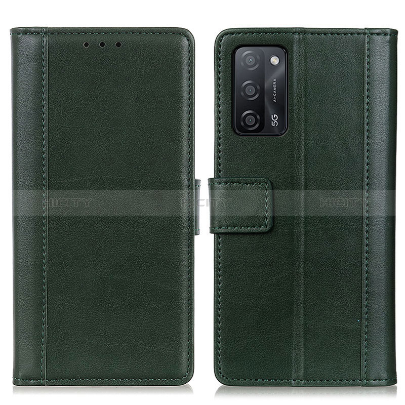 Handytasche Stand Schutzhülle Flip Leder Hülle N02P für Oppo A56 5G Grün