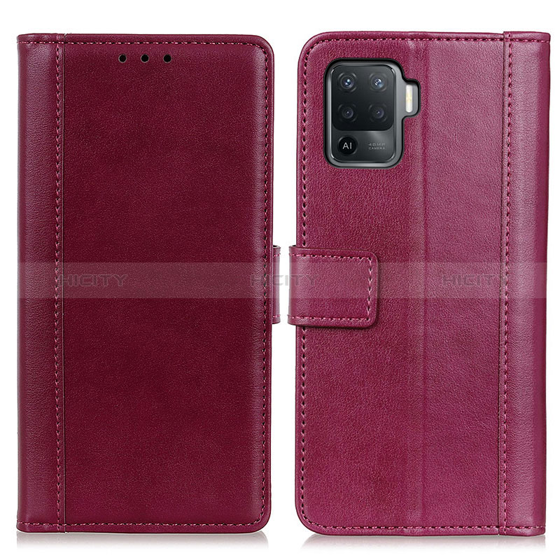 Handytasche Stand Schutzhülle Flip Leder Hülle N02P für Oppo Reno5 Lite Rot