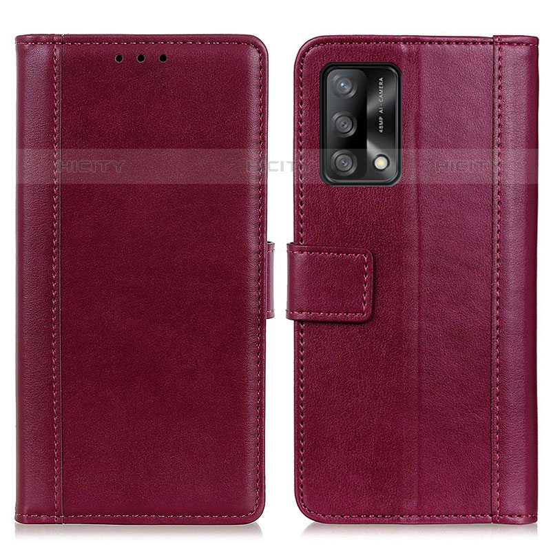 Handytasche Stand Schutzhülle Flip Leder Hülle N02P für Oppo Reno6 Lite Rot