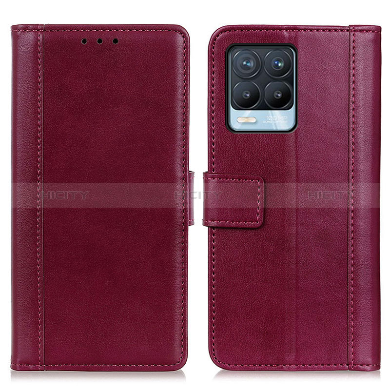 Handytasche Stand Schutzhülle Flip Leder Hülle N02P für Realme 8 Pro Rot