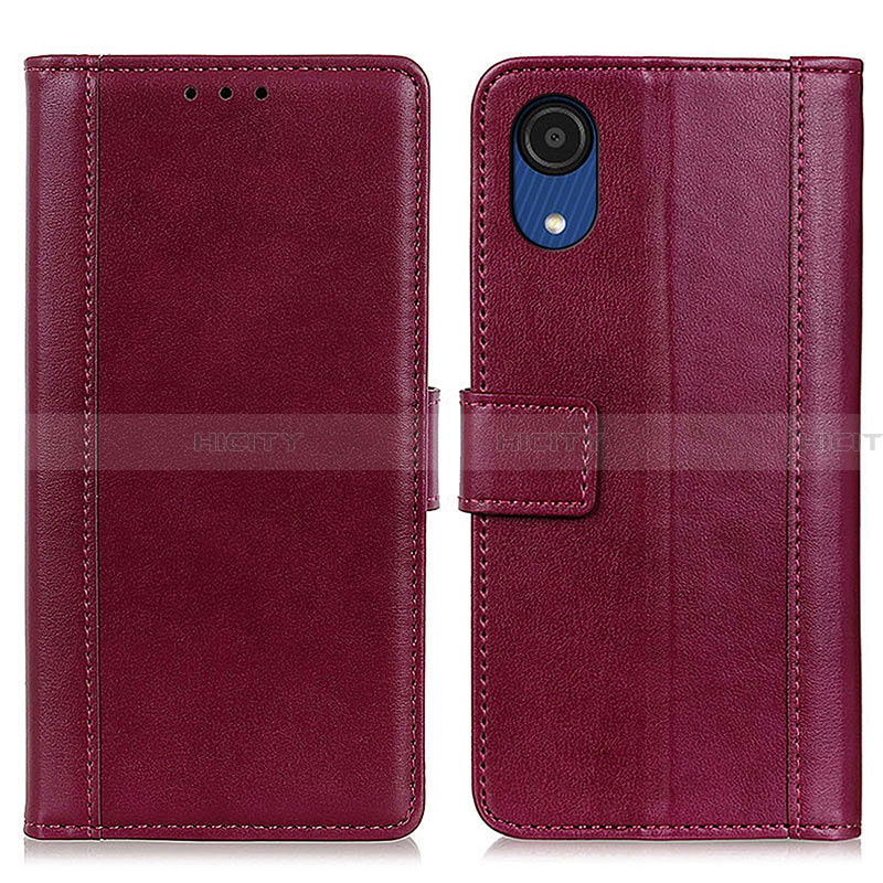 Handytasche Stand Schutzhülle Flip Leder Hülle N02P für Samsung Galaxy A03 Core Rot