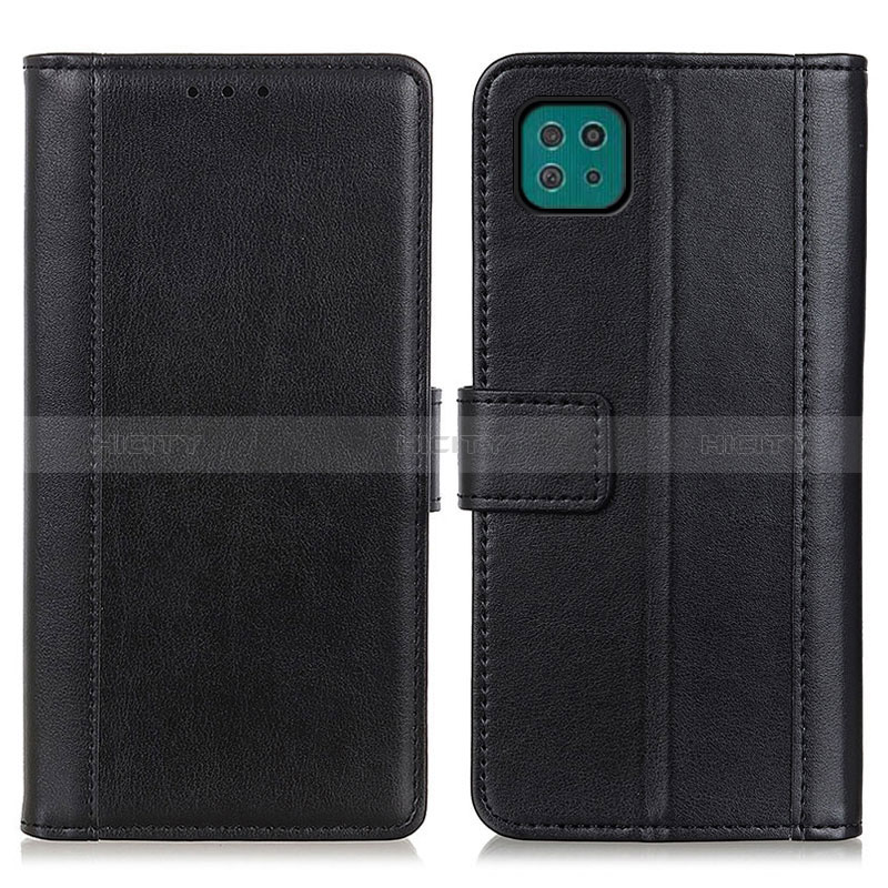 Handytasche Stand Schutzhülle Flip Leder Hülle N02P für Samsung Galaxy A22s 5G Schwarz Plus