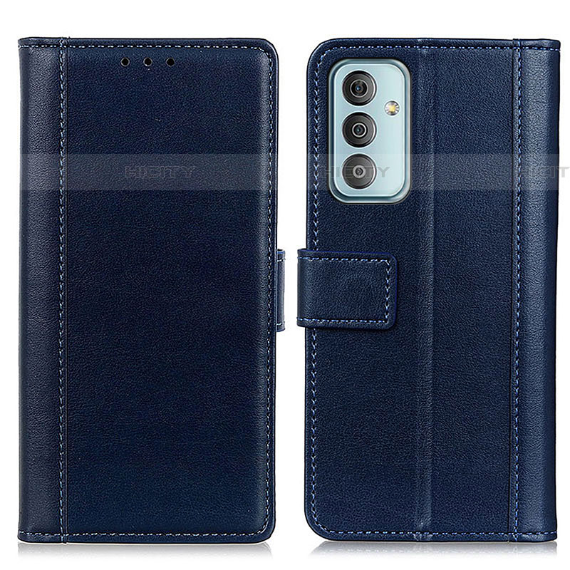 Handytasche Stand Schutzhülle Flip Leder Hülle N02P für Samsung Galaxy F23 5G Blau