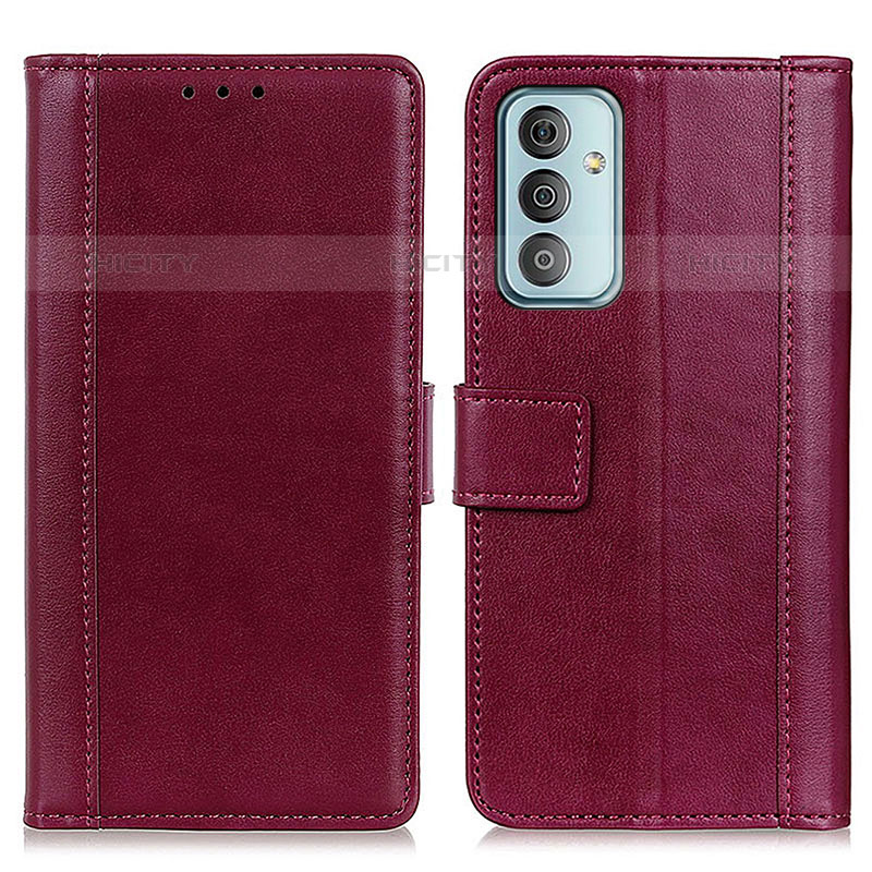 Handytasche Stand Schutzhülle Flip Leder Hülle N02P für Samsung Galaxy M23 5G Rot