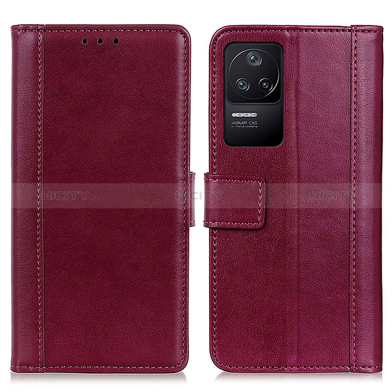 Handytasche Stand Schutzhülle Flip Leder Hülle N02P für Xiaomi Redmi K40S 5G Rot