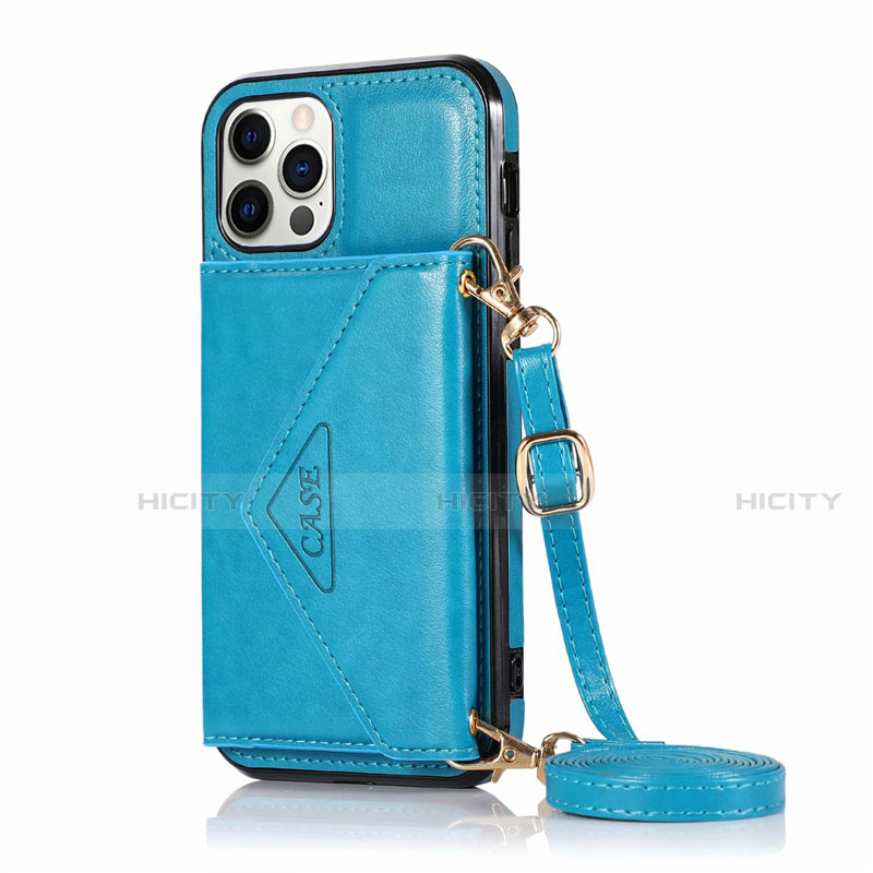 Handytasche Stand Schutzhülle Flip Leder Hülle N03 für Apple iPhone 12 Pro Max Hellblau