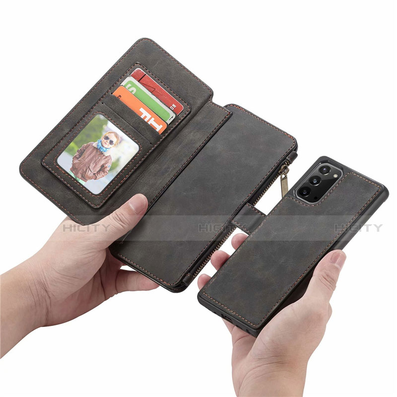 Handytasche Stand Schutzhülle Flip Leder Hülle N03 für Samsung Galaxy Note 20 5G groß