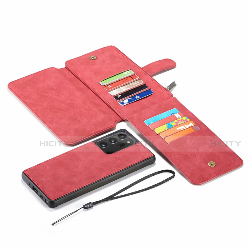 Handytasche Stand Schutzhülle Flip Leder Hülle N03 für Samsung Galaxy Note 20 Ultra 5G Rot