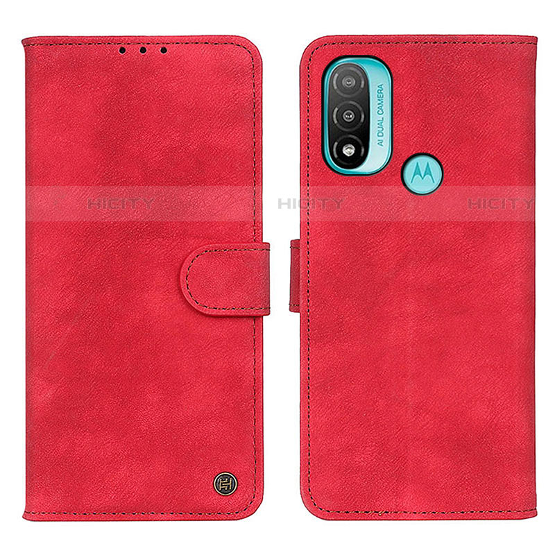 Handytasche Stand Schutzhülle Flip Leder Hülle N03P für Motorola Moto E20 Rot