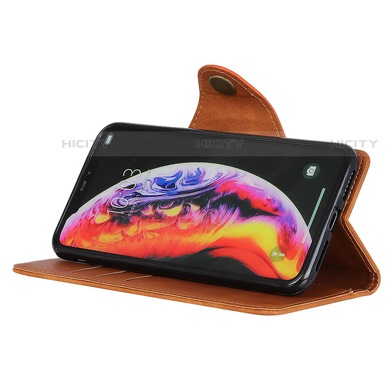 Handytasche Stand Schutzhülle Flip Leder Hülle N03P für Motorola Moto E32s groß