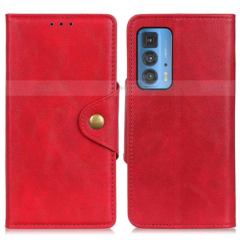 Handytasche Stand Schutzhülle Flip Leder Hülle N03P für Motorola Moto Edge 20 Pro 5G Rot Plus