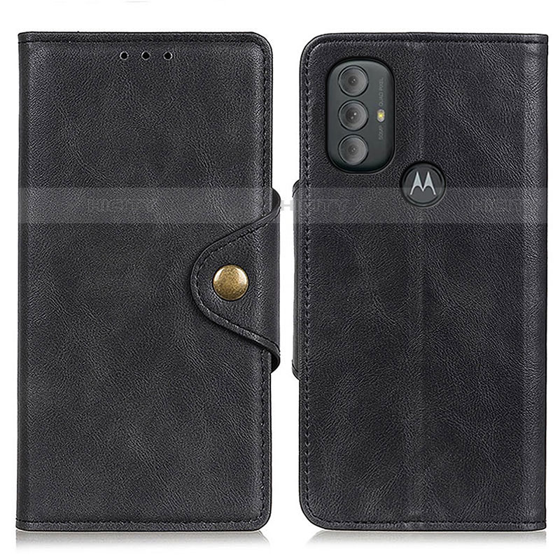 Handytasche Stand Schutzhülle Flip Leder Hülle N03P für Motorola Moto G Power (2022) Schwarz