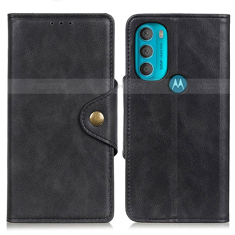 Handytasche Stand Schutzhülle Flip Leder Hülle N03P für Motorola Moto G71 5G Schwarz