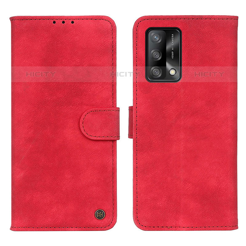 Handytasche Stand Schutzhülle Flip Leder Hülle N03P für Oppo A74 4G Rot