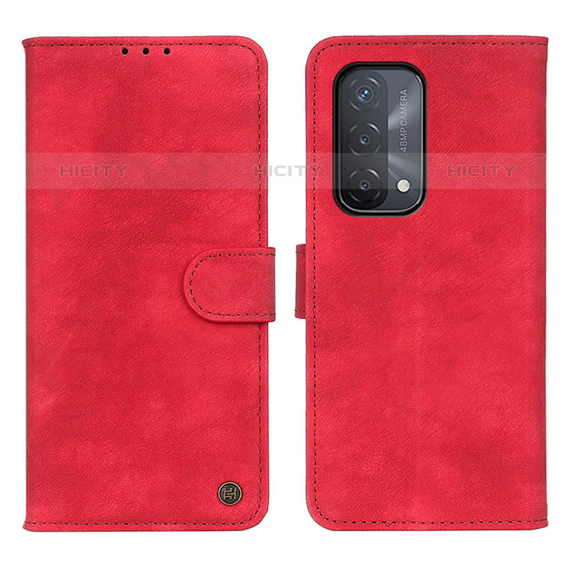 Handytasche Stand Schutzhülle Flip Leder Hülle N03P für Oppo A93 5G Rot